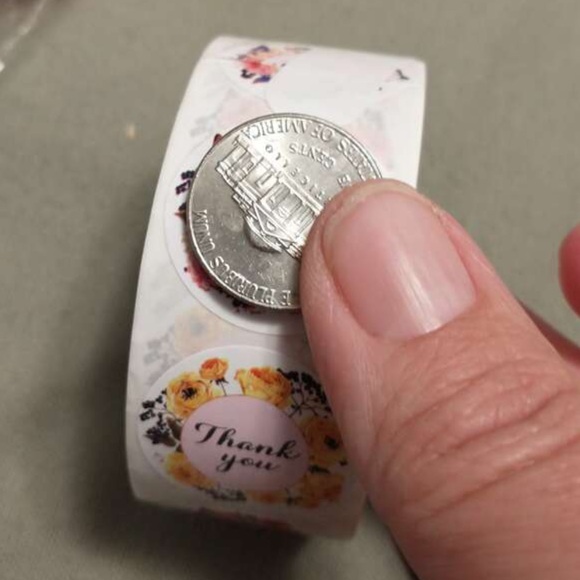 New 500 Pcs Floral Thank You Stickers 1 Inch Stationery Small Business Stickers - Picture 13 of 16